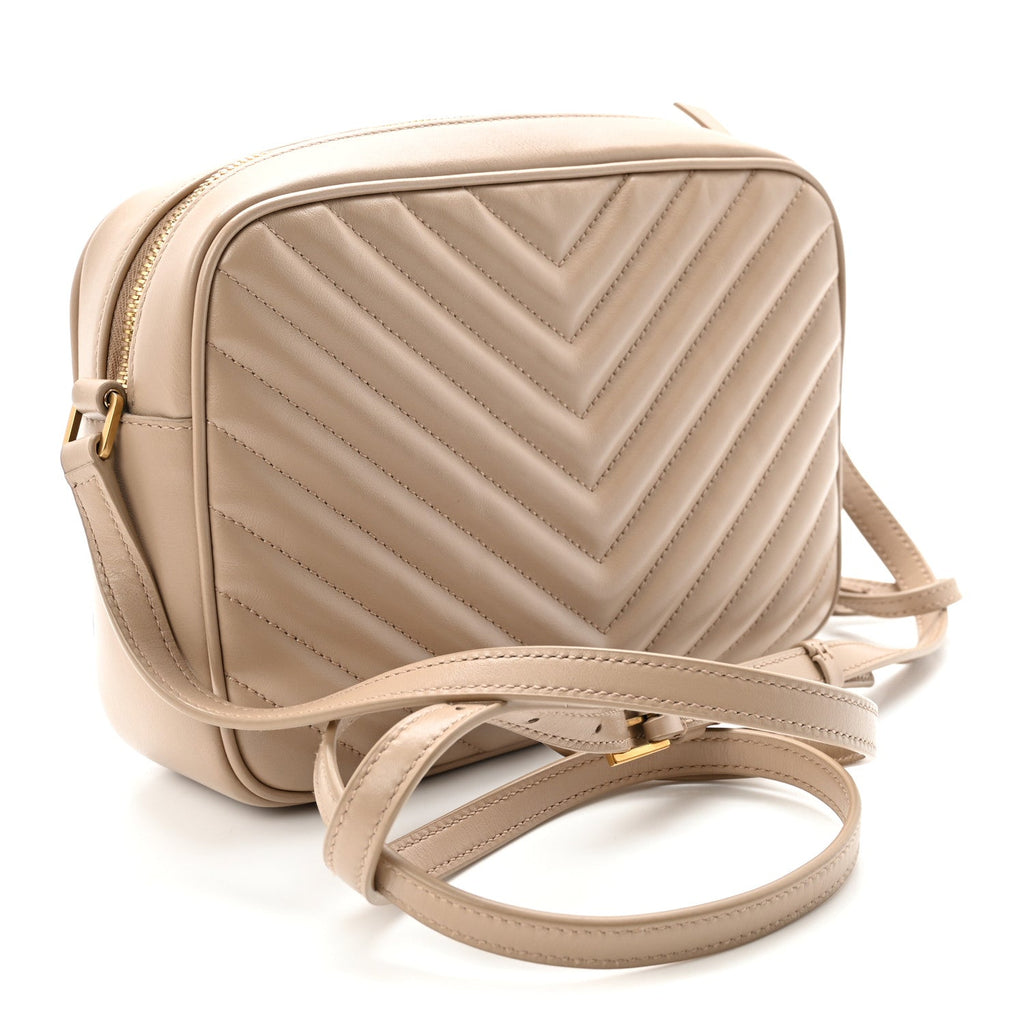 Calfskin Matelasse Monogram Lou Camera Bag Dark Beige
