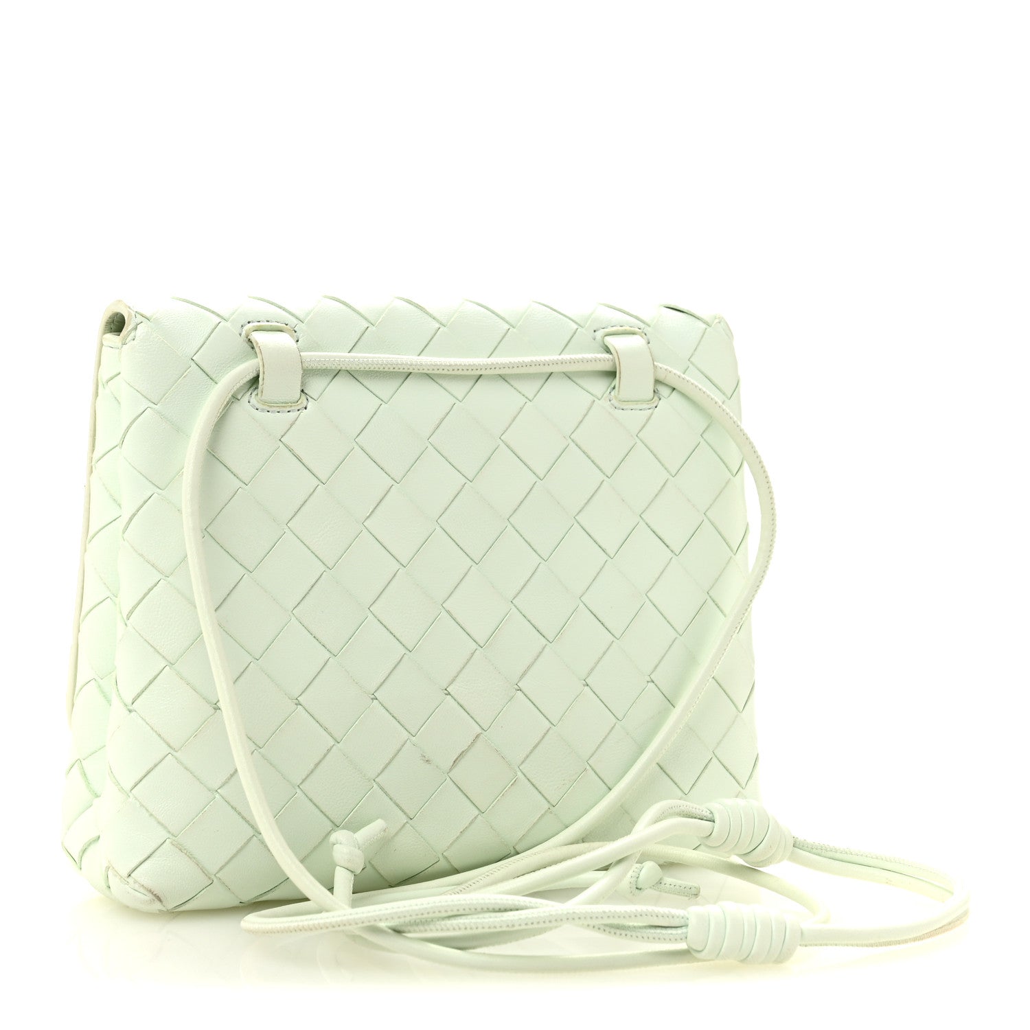 Nappa Intrecciato Mini Crossbody Bag Glacier