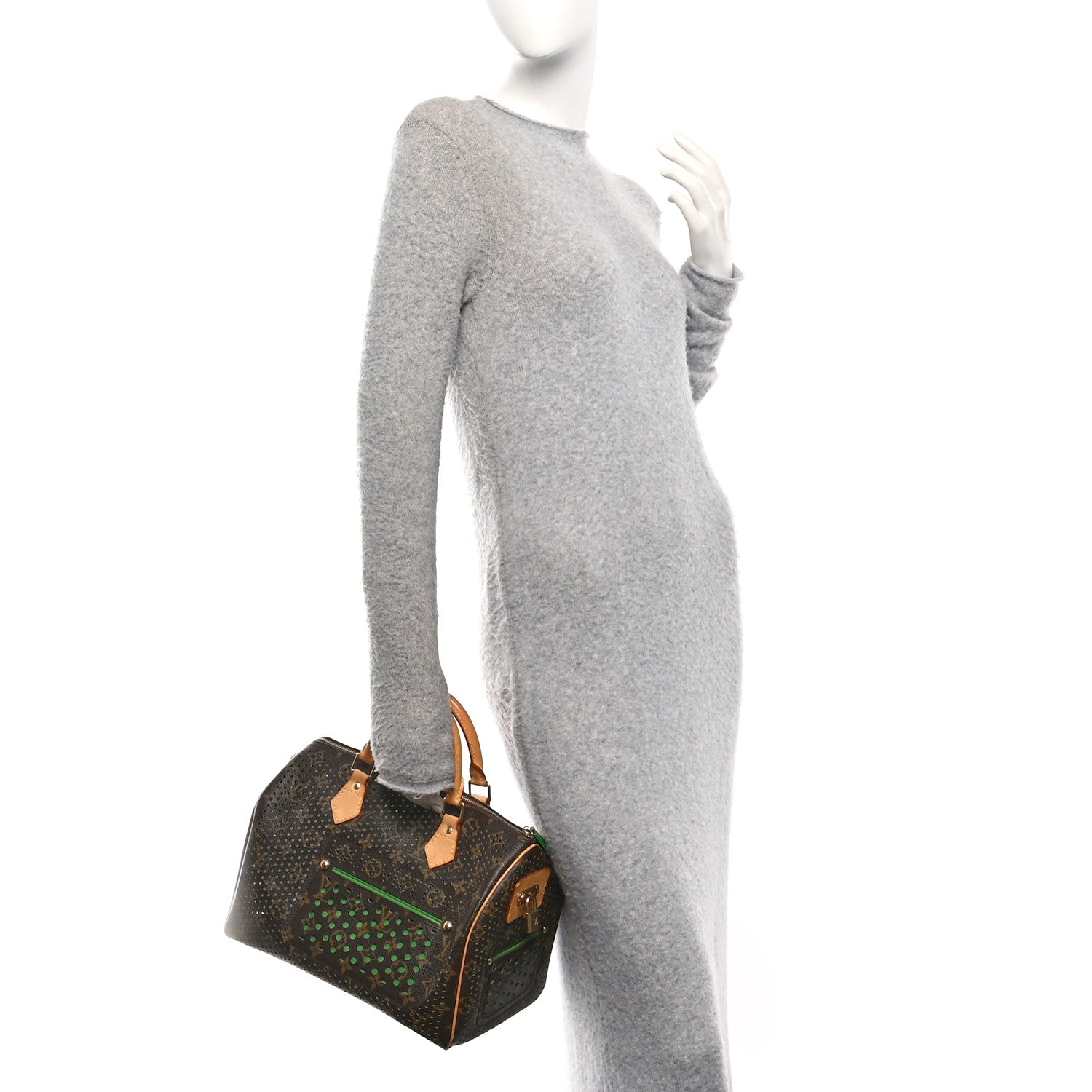 Monogram Perforated Speedy 30 Green