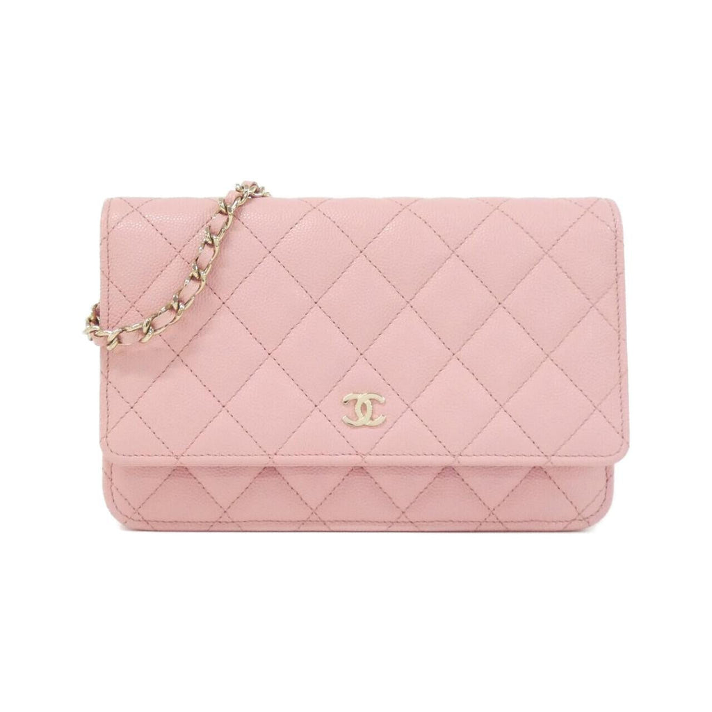 Chanel Timeless Classic Caviar Skin Chain Wallet