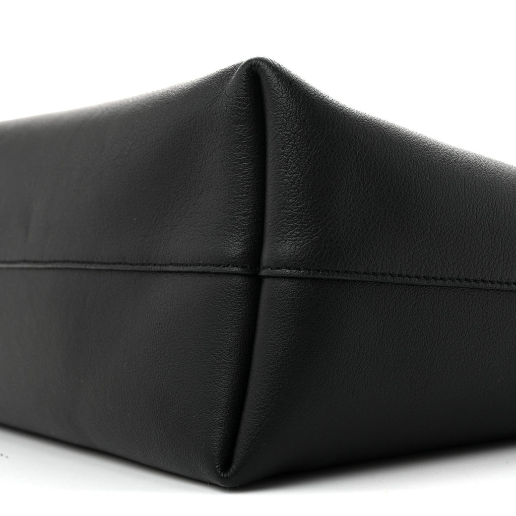Calfskin Large Shopping Tote Black