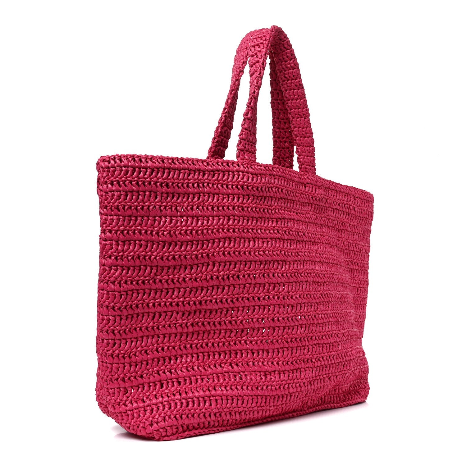 Raffia Rive Gauche Tote Pink