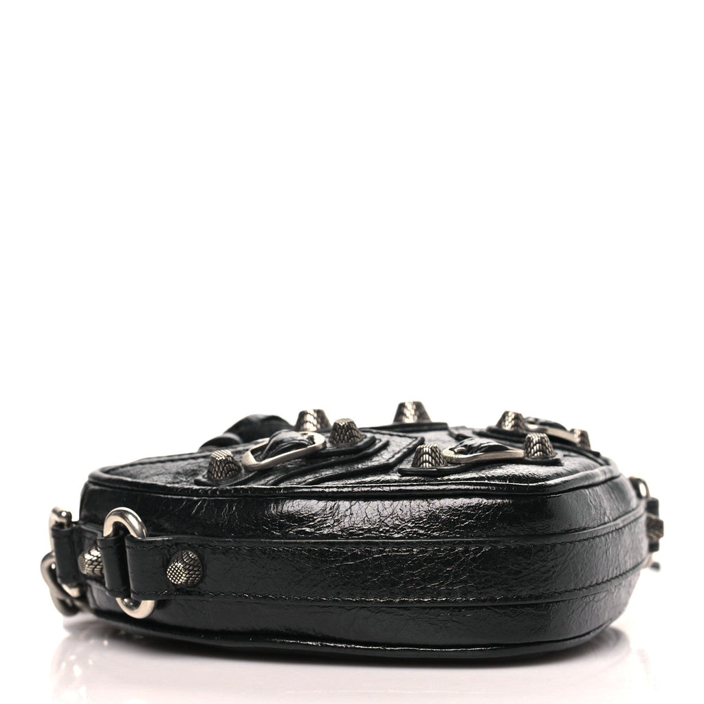 Agneau Arena Mini Le Cagole Heart Bag Black
