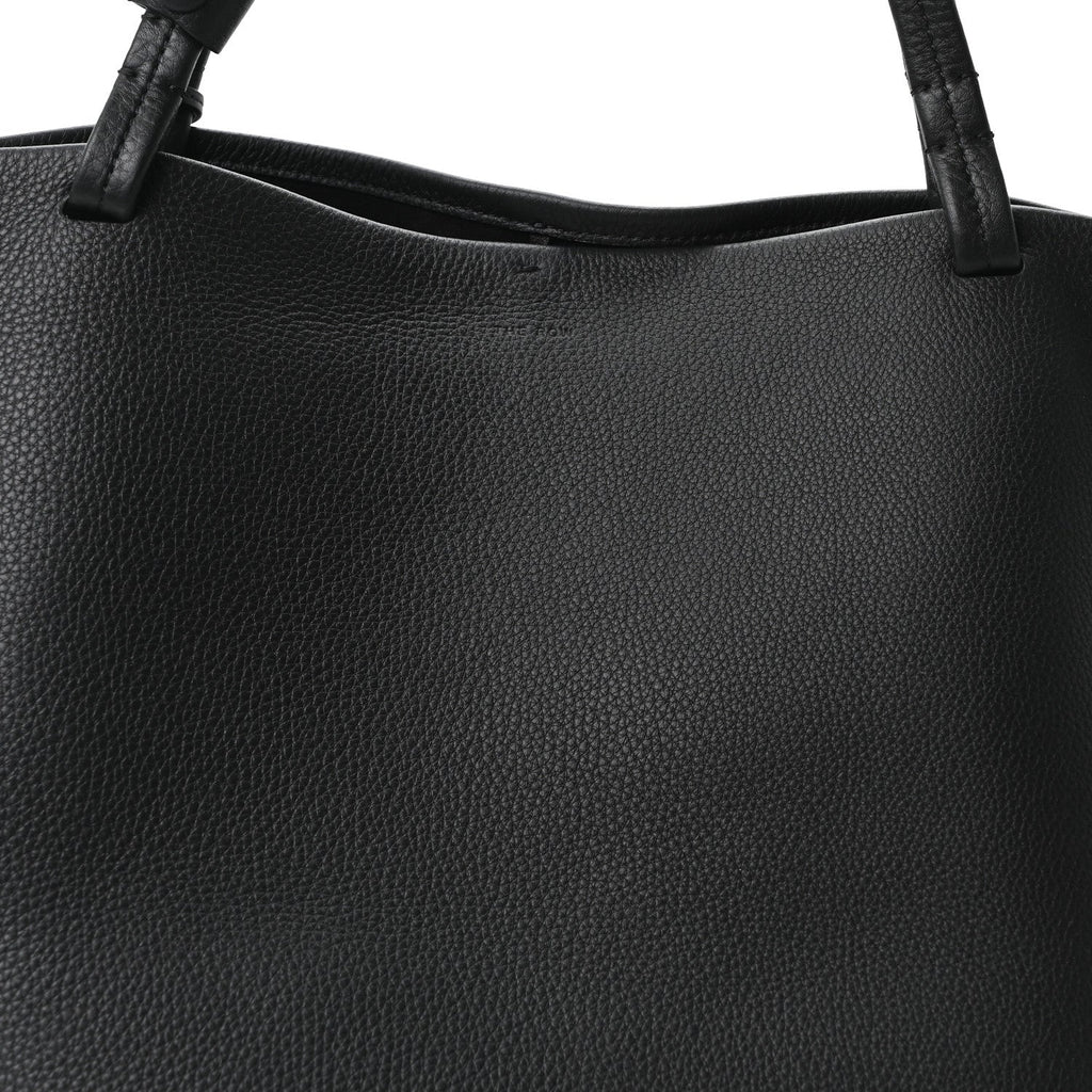 Grained Calfskin Park Tote Three Black