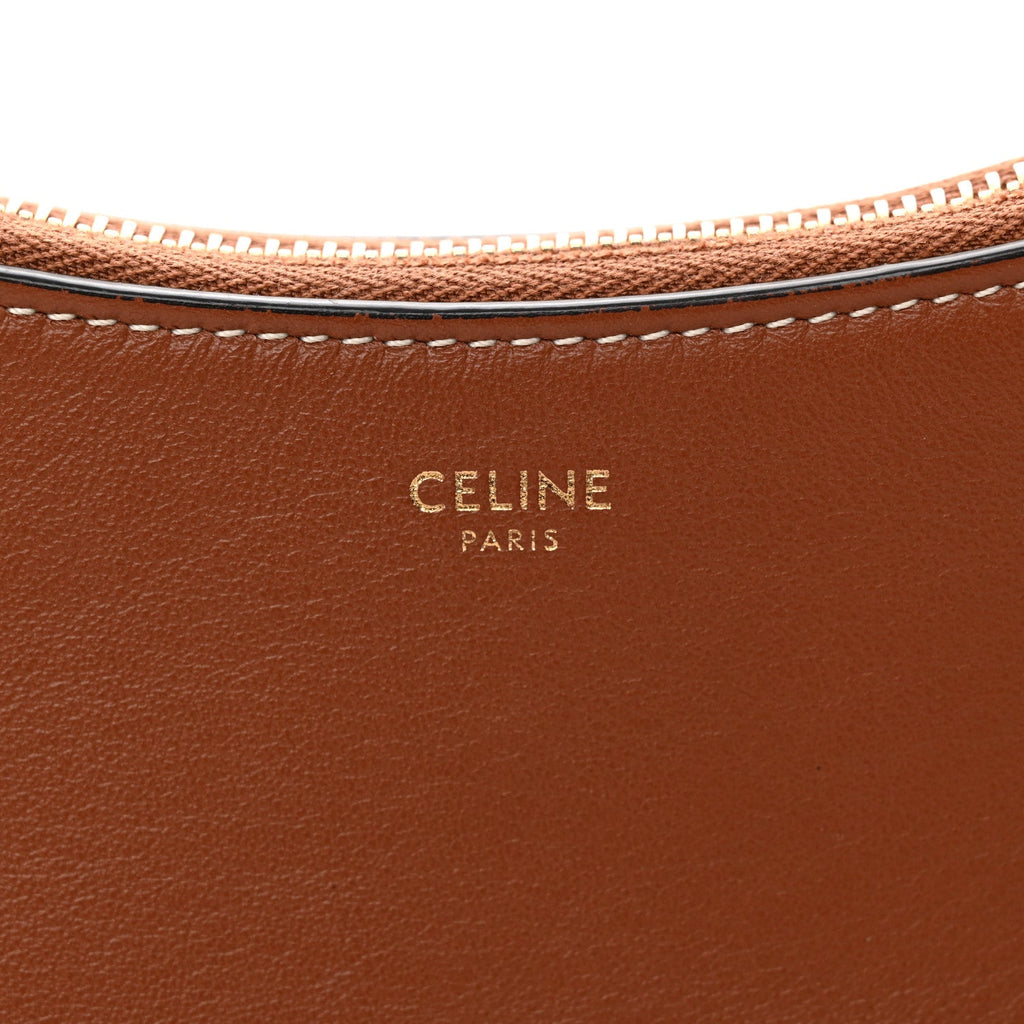 Smooth Calfskin Medium Strap Ava Shoulder Bag Tan