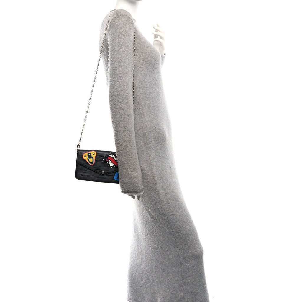 Epi LV Stories Pochette Felicie Black