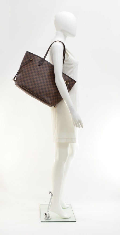 Louis Vuitto Damier Ebene Canvas Neverfull MM Tote