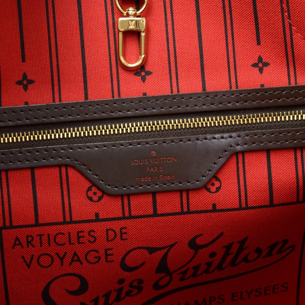 Louis Vuitto Damier Ebene Canvas Neverfull MM Tote