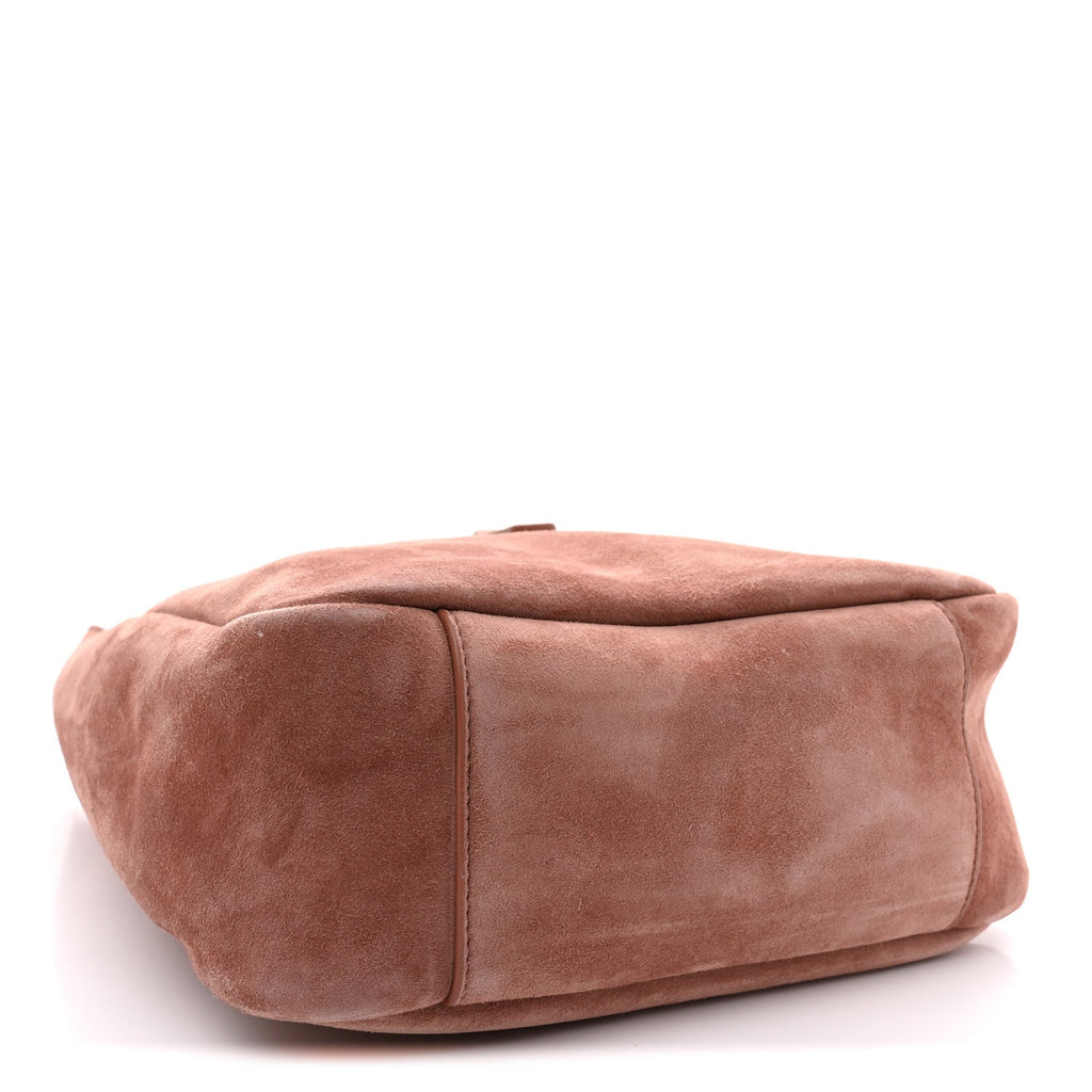 Suede Calfskin Small Le 5 A 7 Soft Hobo Barley Pink
