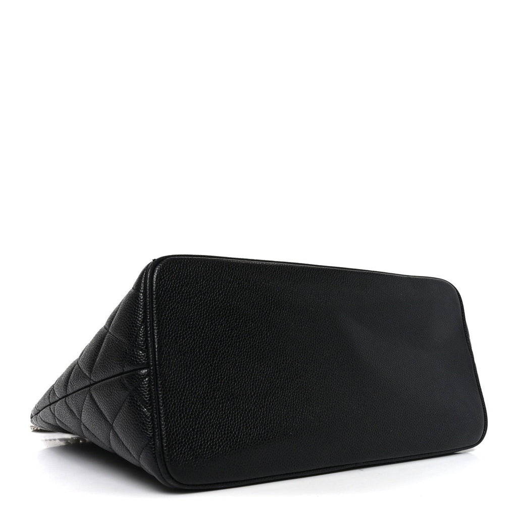 Caviar Quilted Medallion Tote Black