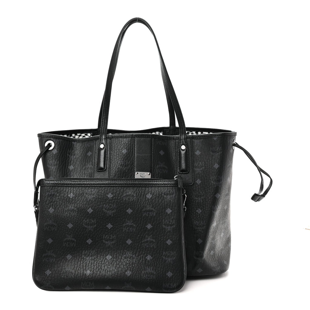 Visetos Medium Liz Reversible Shopper Tote Black