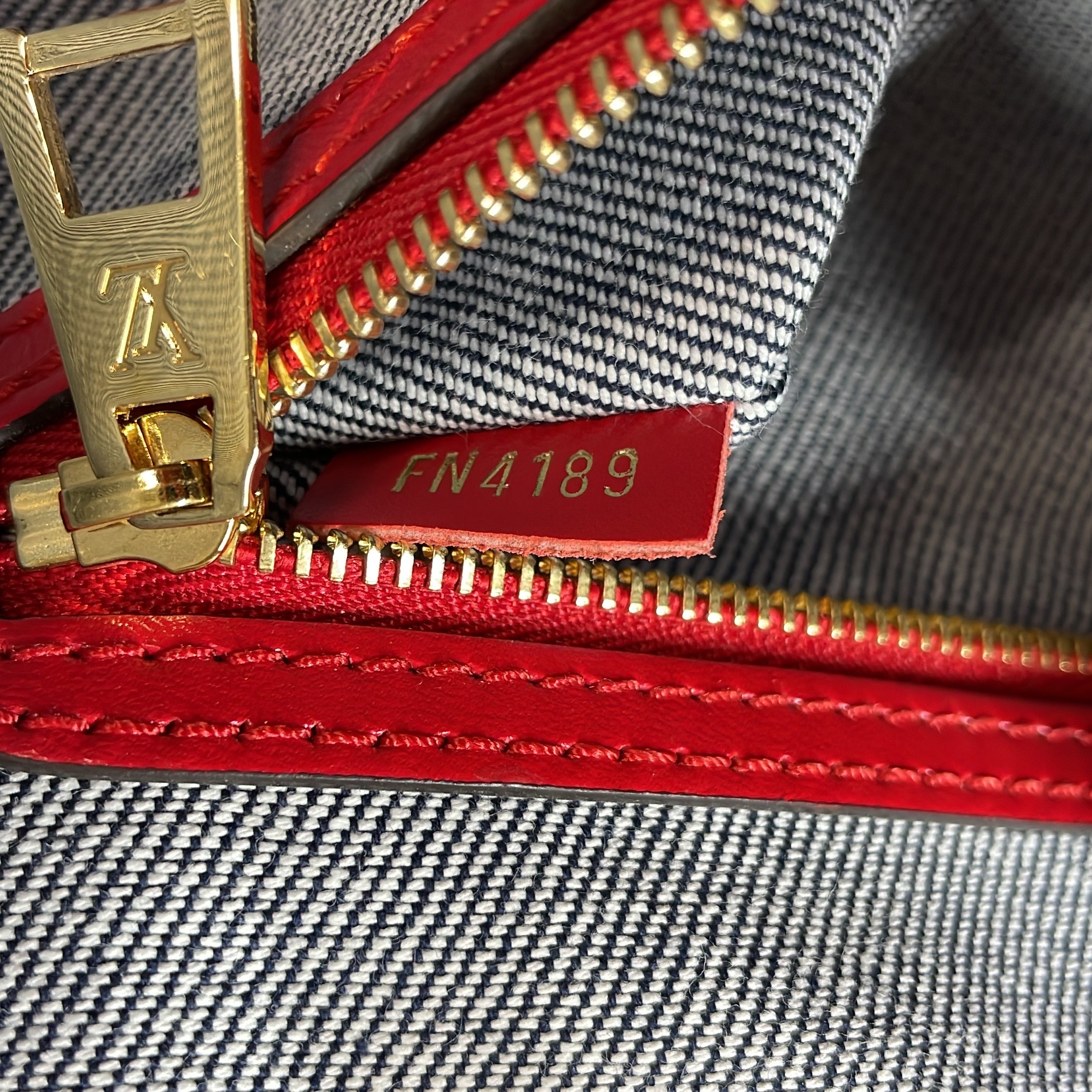 Louis Vuitton OnTheGo Tote Damier and Monogram Patchwork Denim GM