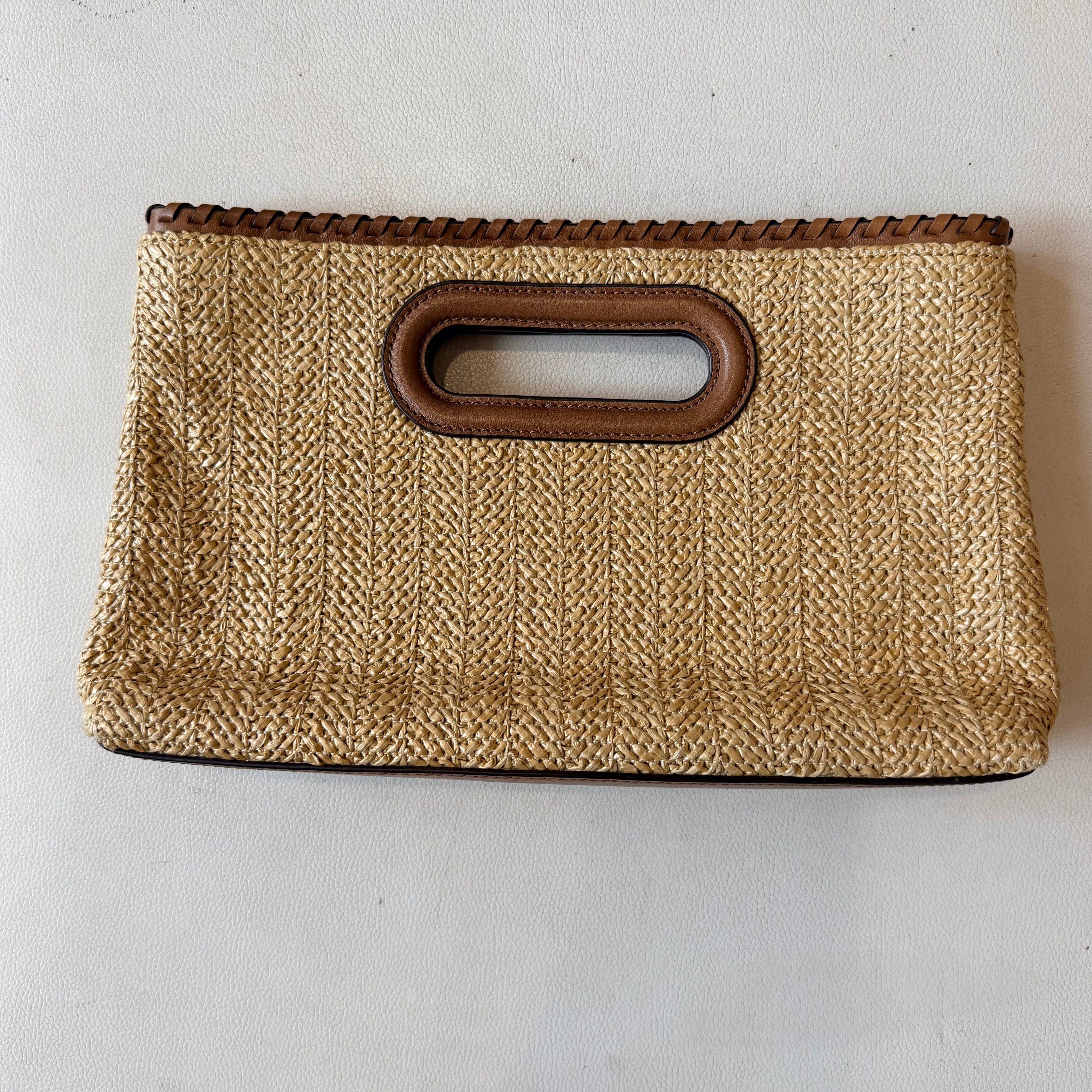 MICHAEL KORS Large Rosalie Straw Clutch