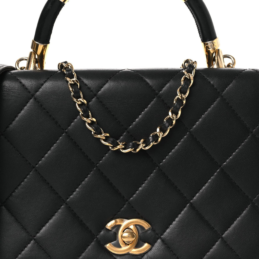 Lambskin Mini Carry Chic Flap Black
