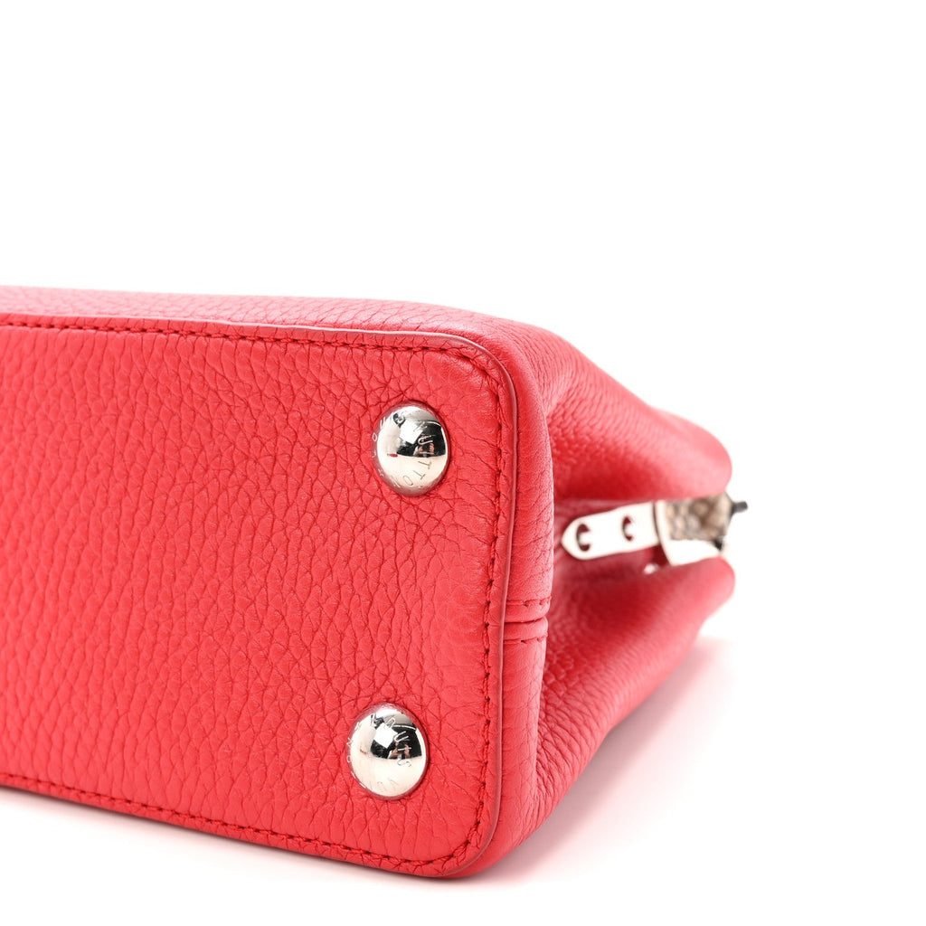 Taurillon Snakeskin Capucines BB Rubis