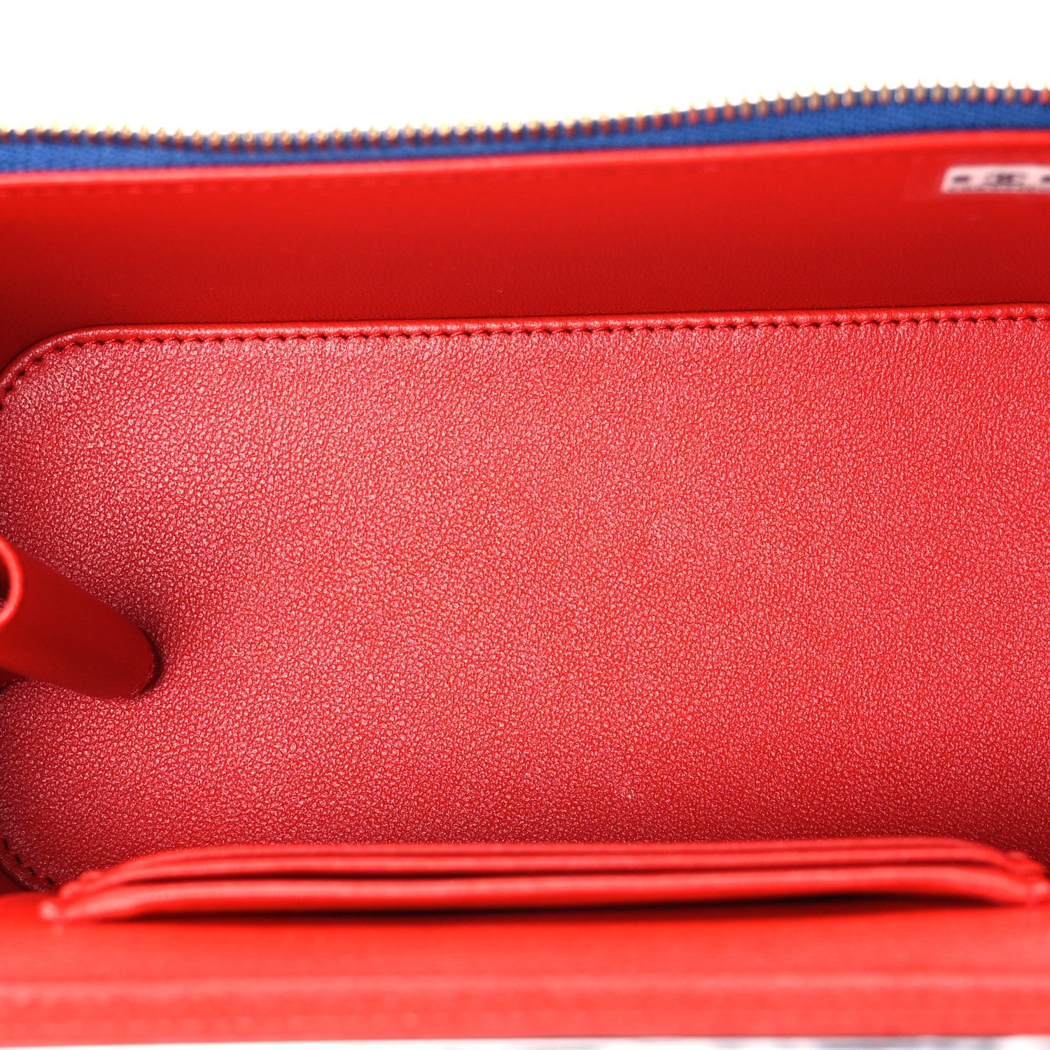 Lambskin Quilted Superhero Top Handle Long Vanity Blue Red Yellow