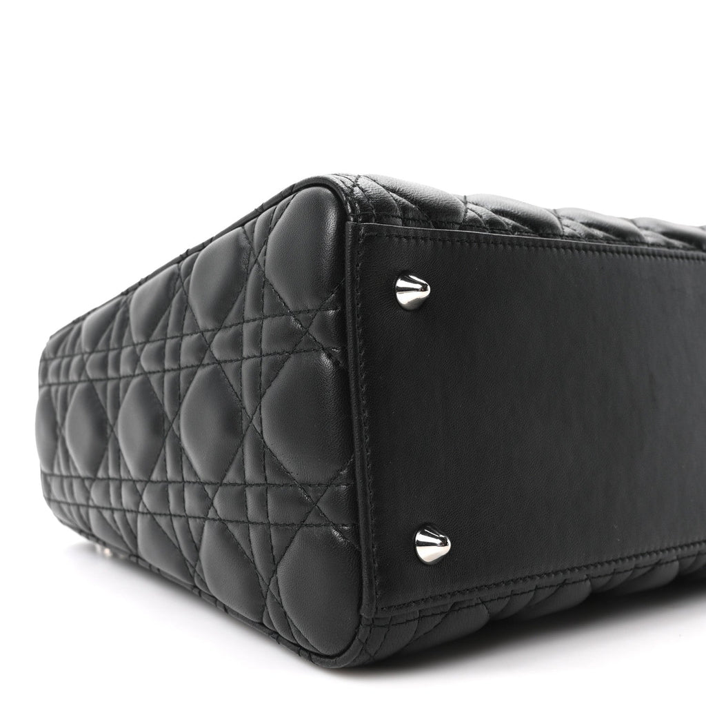 Lambskin Cannage Medium Lady Dior Black