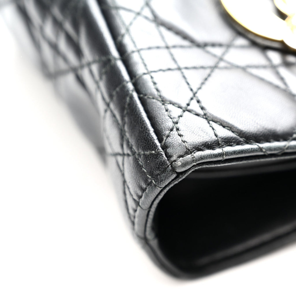 Lambskin Cannage Large Lady Dior Black