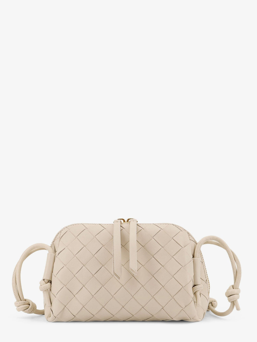 Bottega Veneta Women Concert Pouch Leather Crossbody Bag With Intrecciato Motif