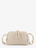 Bottega Veneta Women Concert Pouch Leather Crossbody Bag With Intrecciato Motif