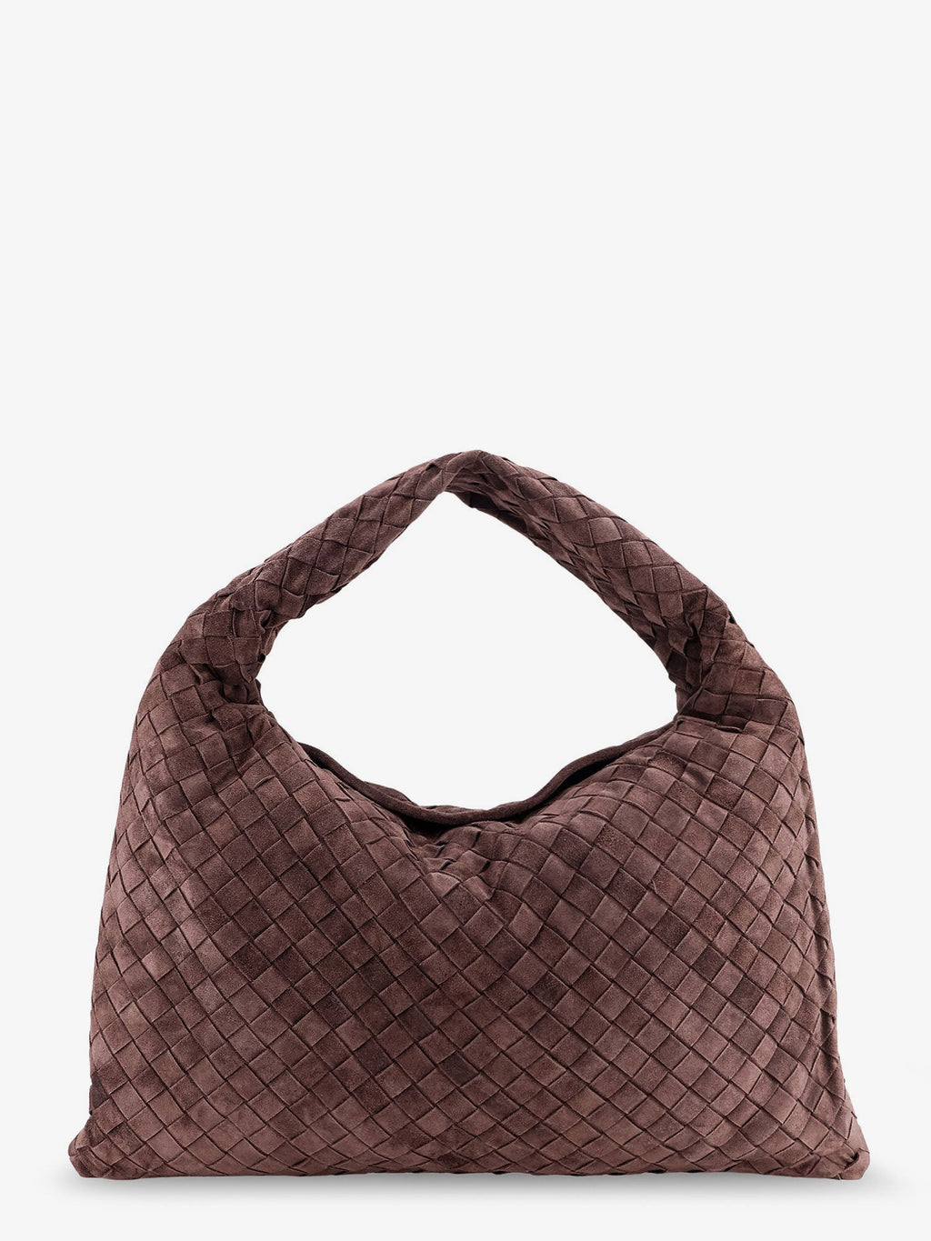 Bottega Veneta Women Hop Leather Shoulder Bag With Intrecciato Effect