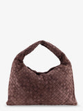 Bottega Veneta Women Hop Leather Shoulder Bag With Intrecciato Effect
