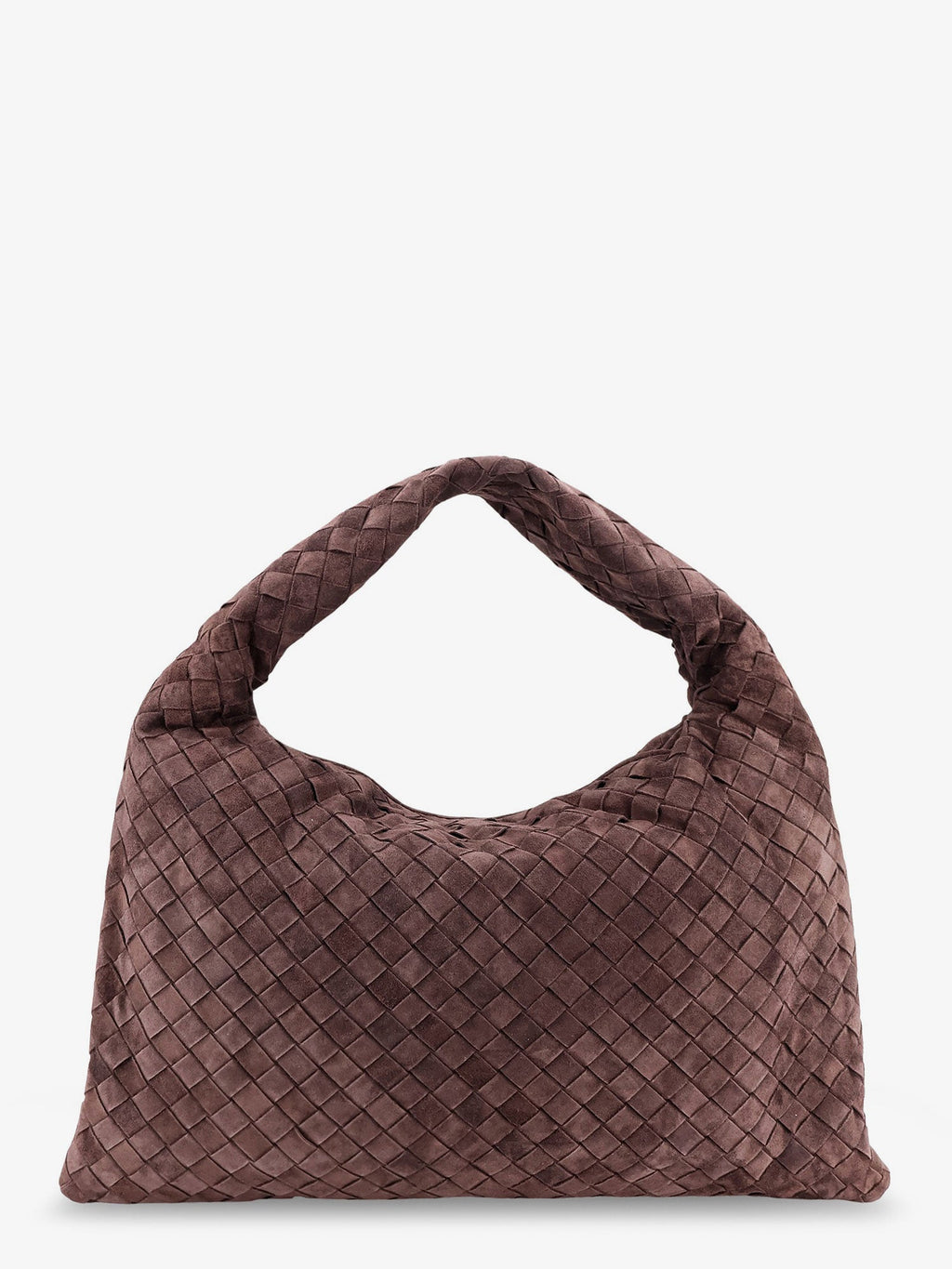 Bottega Veneta Women Hop Leather Shoulder Bag With Intrecciato Effect