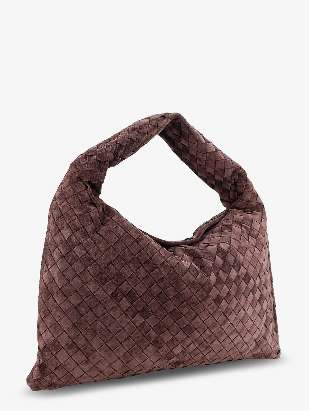 Bottega Veneta Women Hop Leather Shoulder Bag With Intrecciato Effect