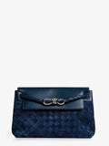 Bottega Veneta Men Andiamo Messenger Suede Crossbody Bag With Intrecciato Motif
