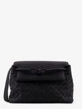 Bottega Veneta Men Andiamo Leather Shoulder Bag With Intrecciato Pattern