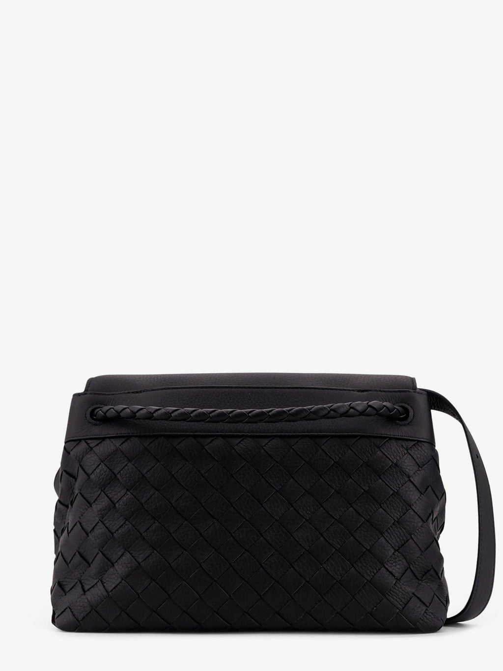 Bottega Veneta Men Andiamo Leather Shoulder Bag With Intrecciato Pattern