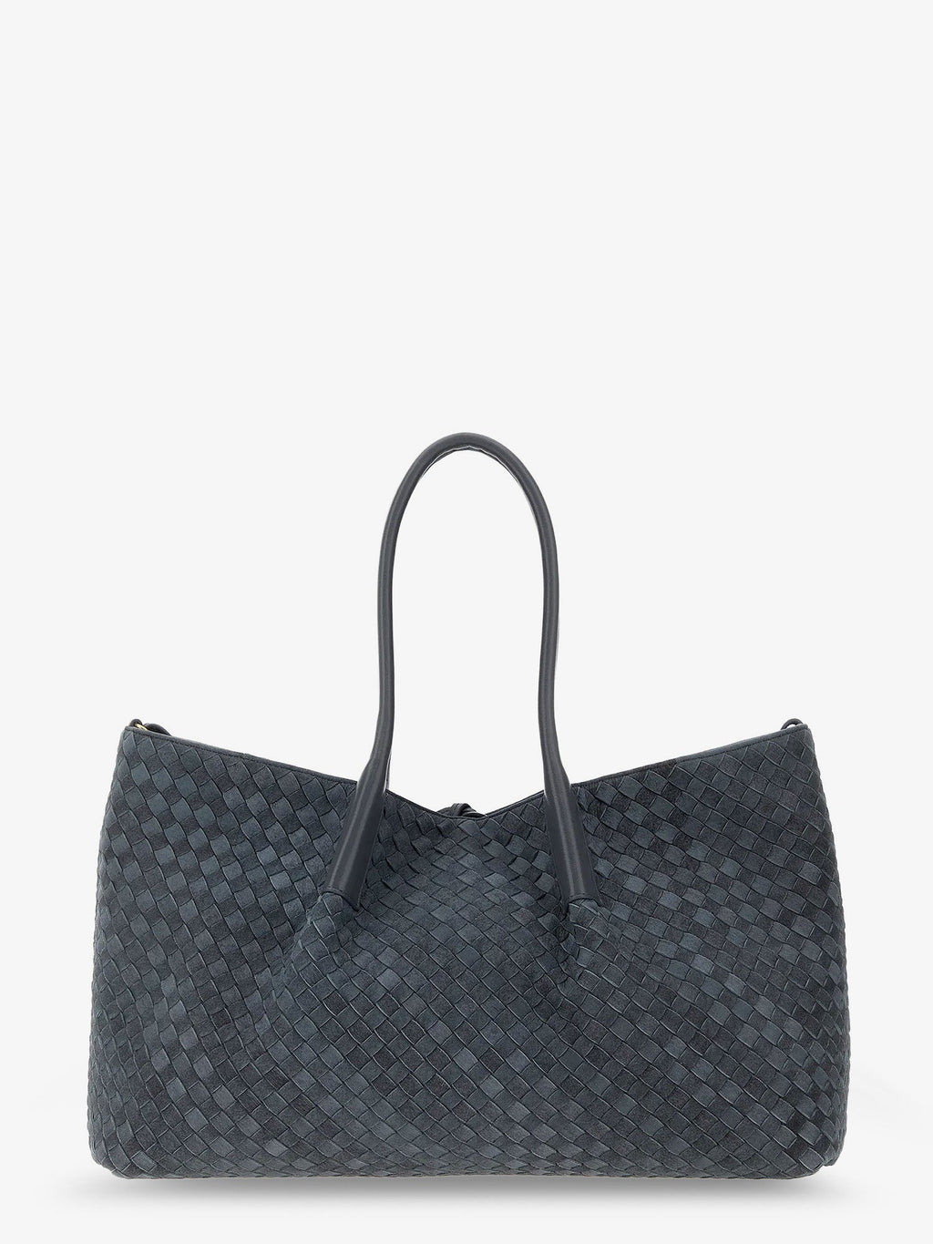 Bottega Veneta Women Pinacoteca Suede Handbag With Intrecciato Motif