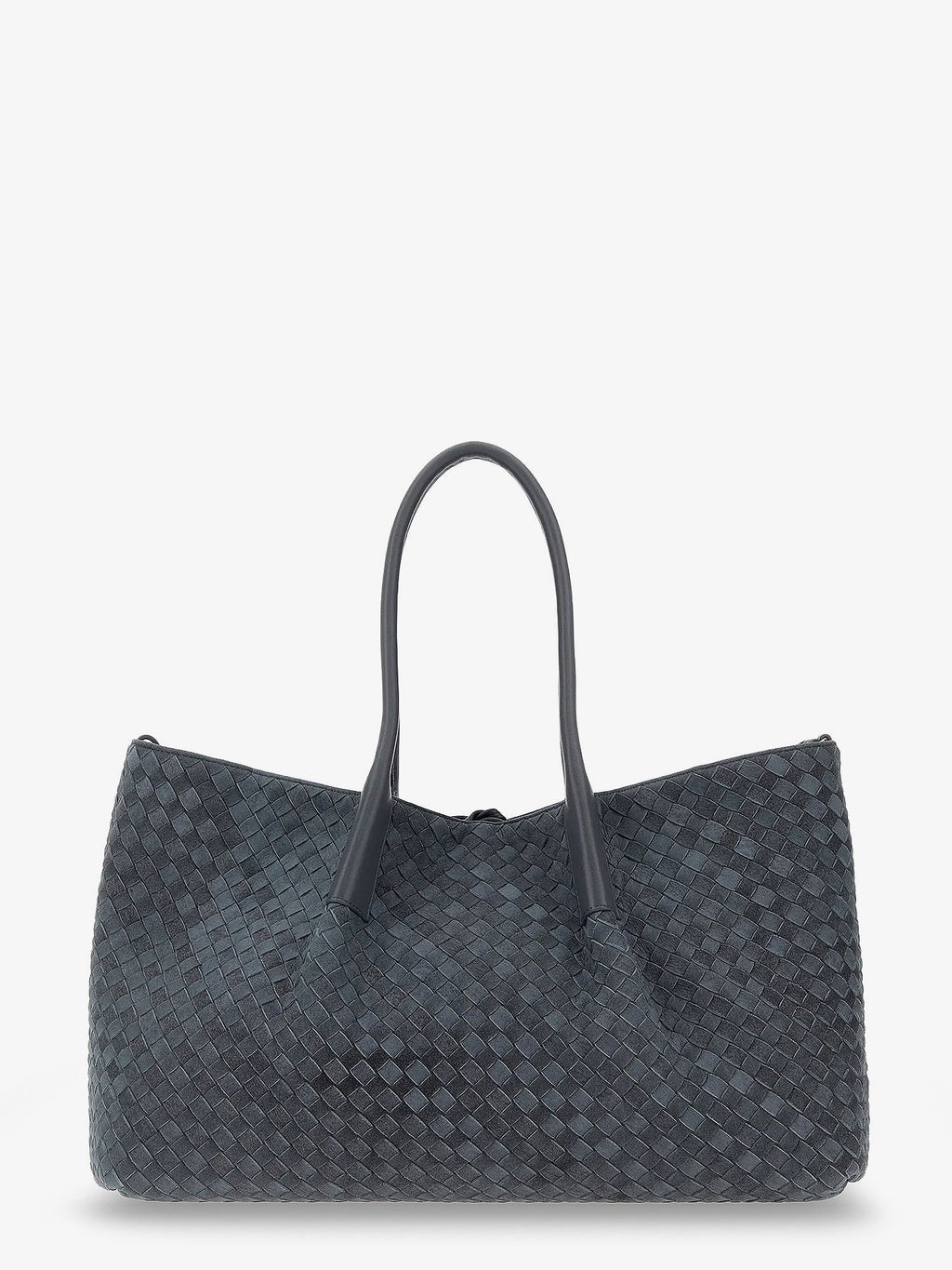 Bottega Veneta Women Pinacoteca Suede Handbag With Intrecciato Motif