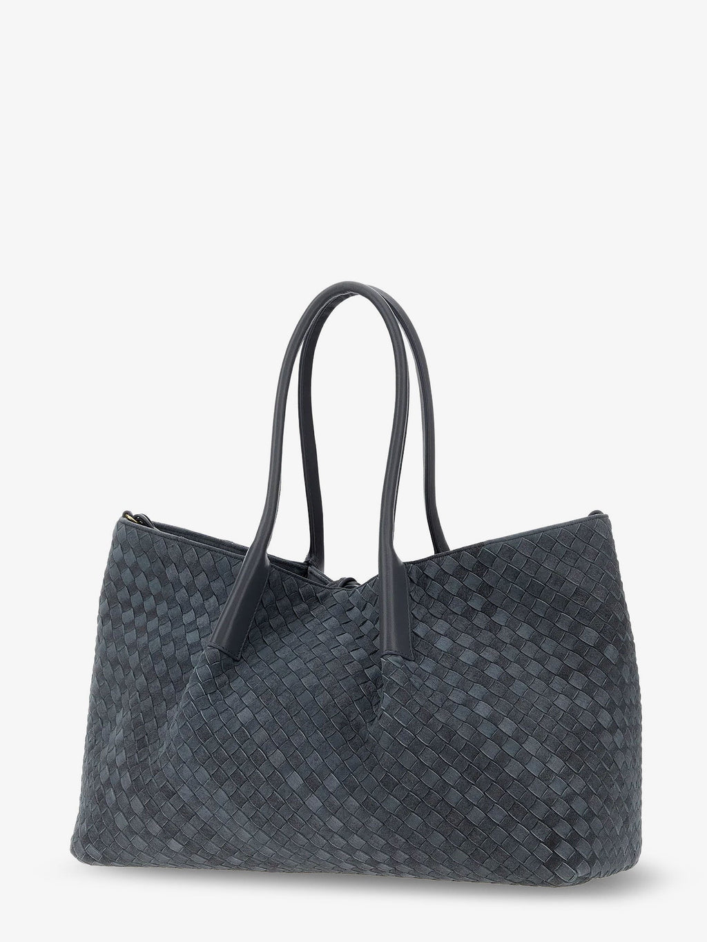 Bottega Veneta Women Pinacoteca Suede Handbag With Intrecciato Motif