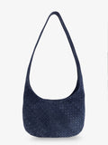 Bottega Veneta Men Veneto Suede Crossbody Bag With Intrecciato Motif