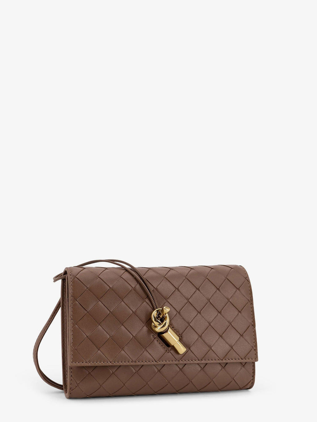 Bottega Veneta Women Andiamo Leather Shoulder Bag With Intrecciato Motif
