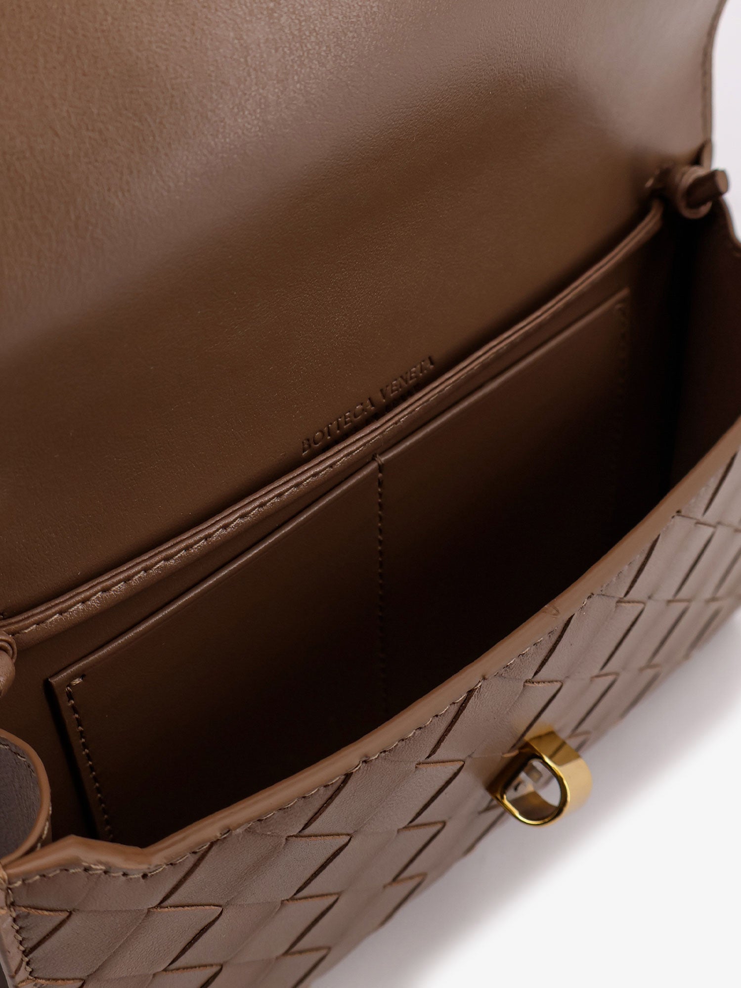 Bottega Veneta Women Andiamo Leather Shoulder Bag With Intrecciato Motif