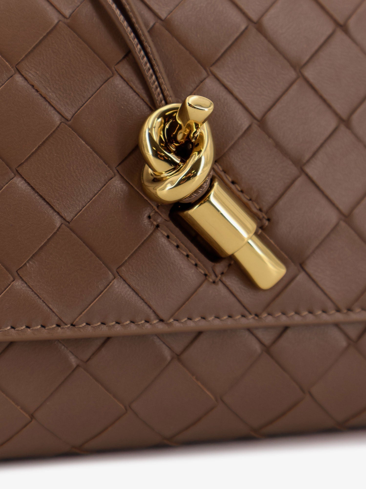 Bottega Veneta Women Andiamo Leather Shoulder Bag With Intrecciato Motif