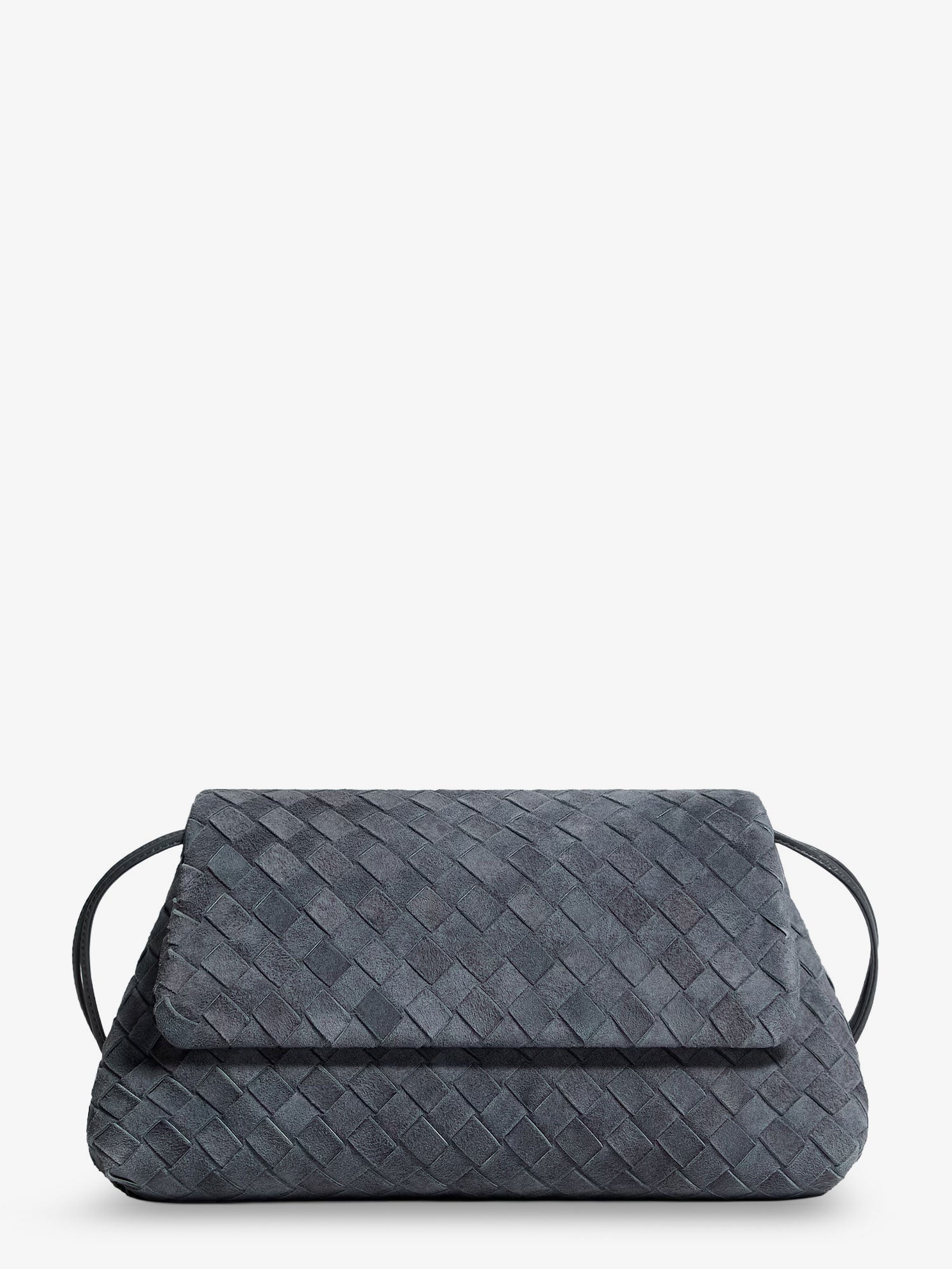 Bottega Veneta Women Giorno Suede Shoulder Bag With Intrecciato Motif