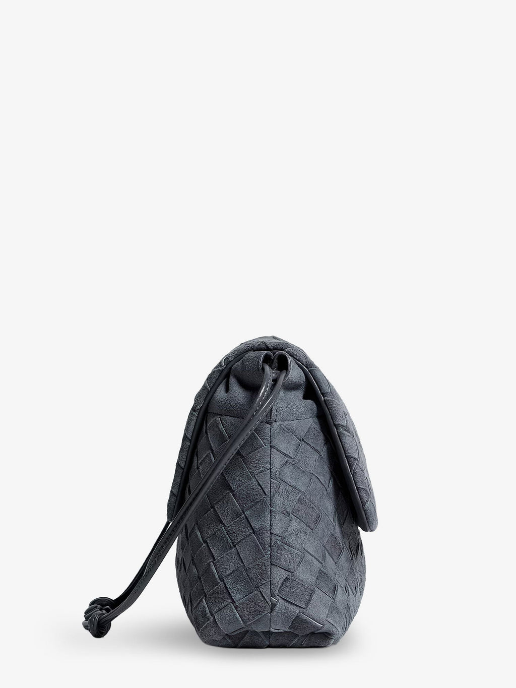 Bottega Veneta Women Giorno Suede Shoulder Bag With Intrecciato Motif