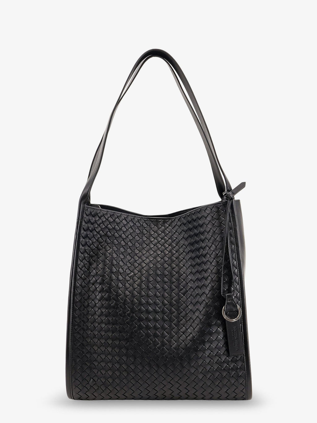 Bottega Veneta Men Corriere Leather Shoulder Bag With Intrecciato Pattern