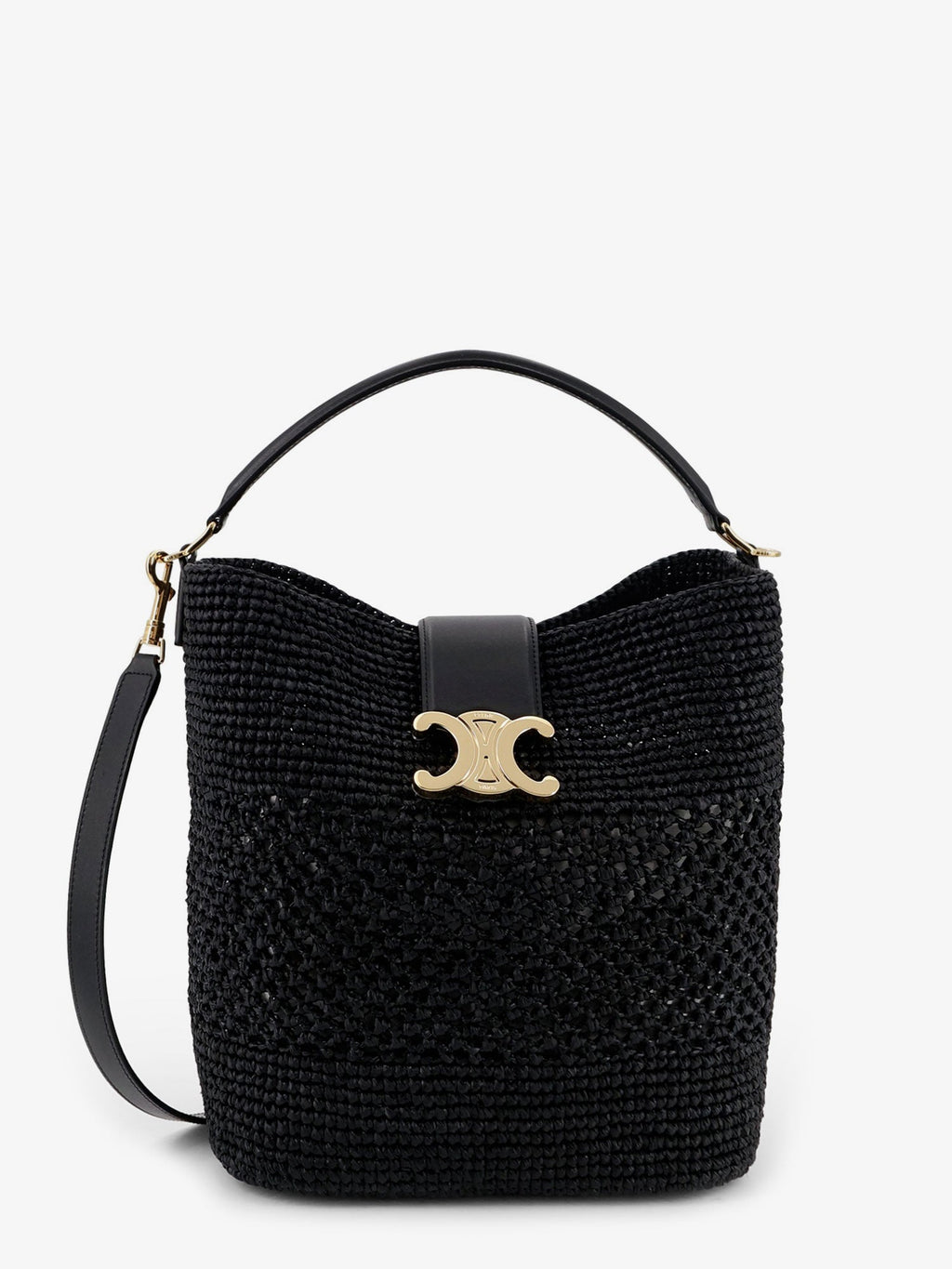Celine Women Louise Medium Raffia Bucket Bag