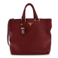 Vitello Daino Shopping Tote Amaranto