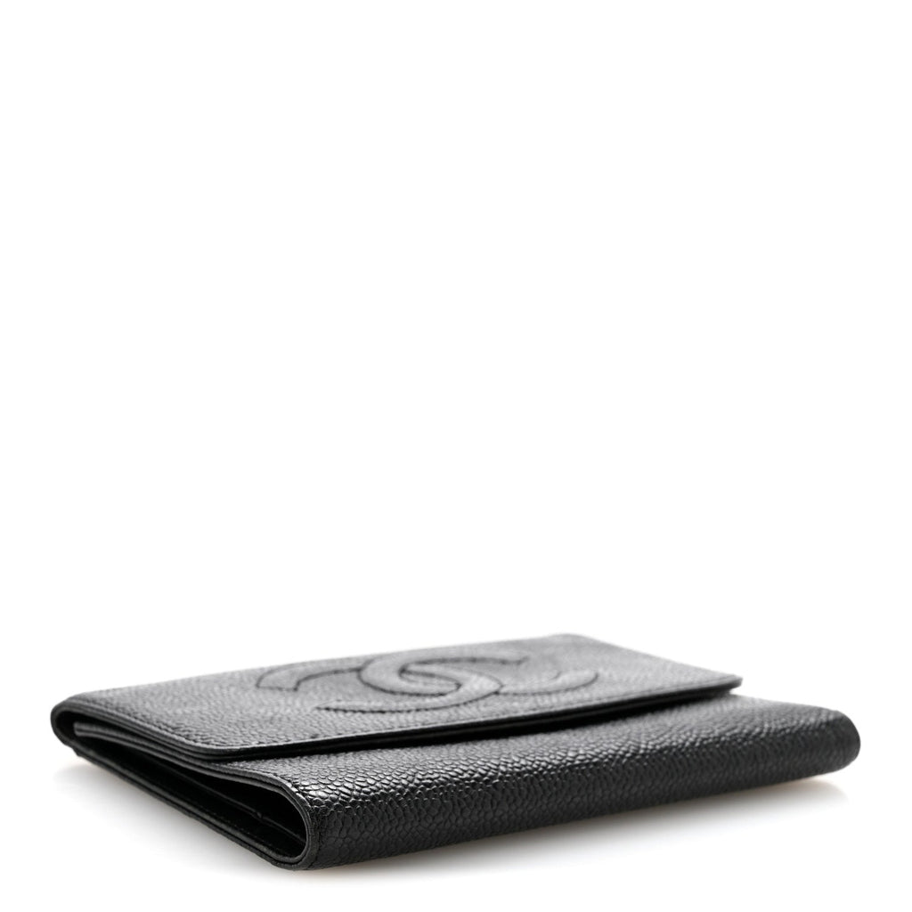 Caviar Timeless CC Compact Wallet Black