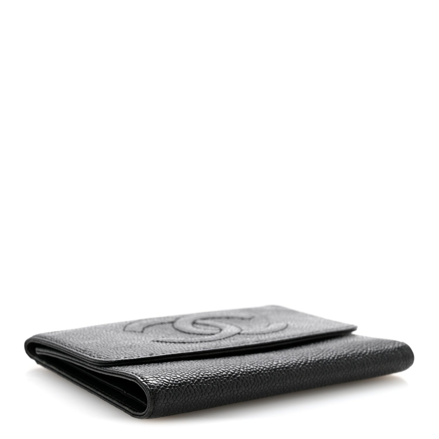 Caviar Timeless CC Compact Wallet Black