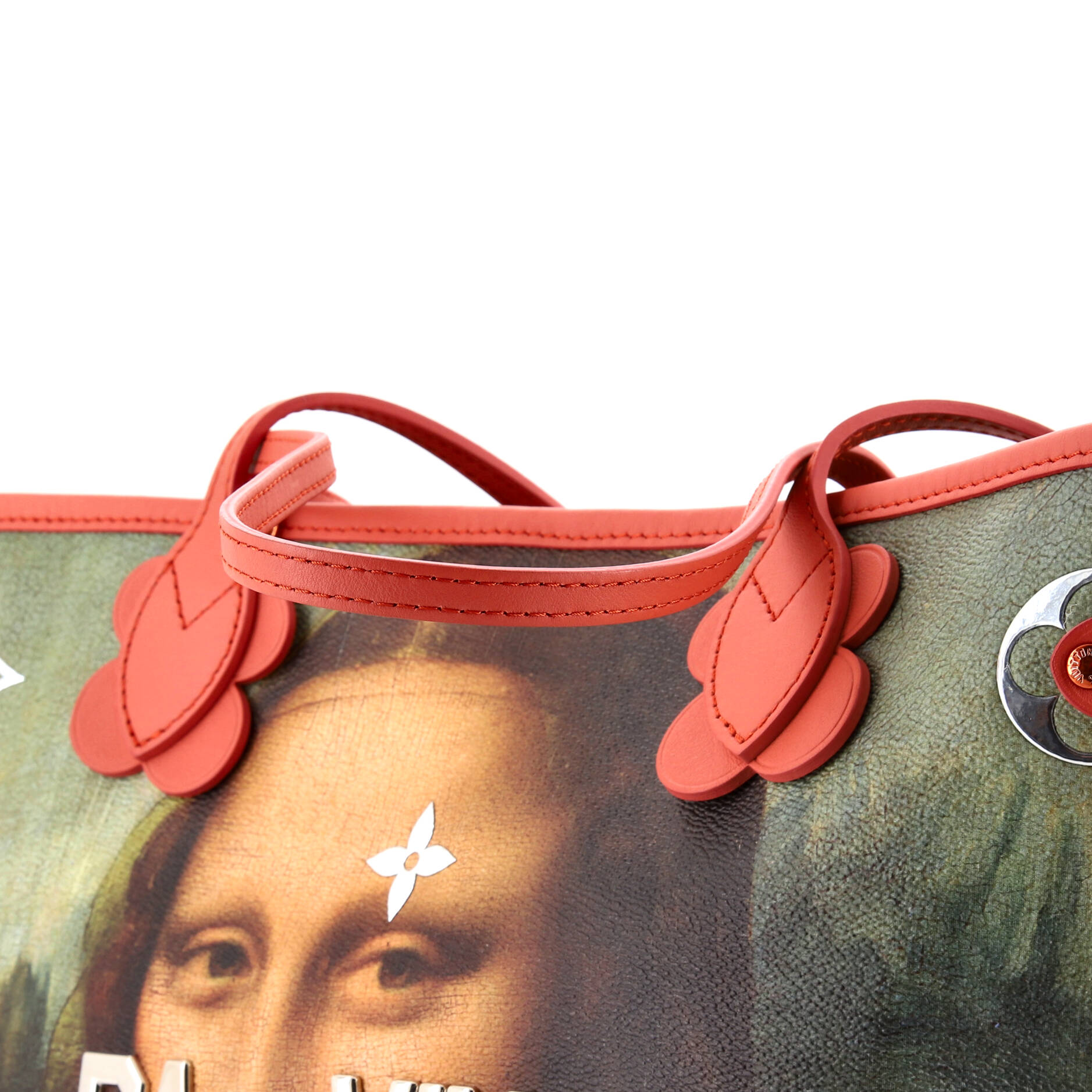 Louis Vuitton Neverfull NM Tote Limited Edition Jeff Koons Da Vinci Print Canvas MM