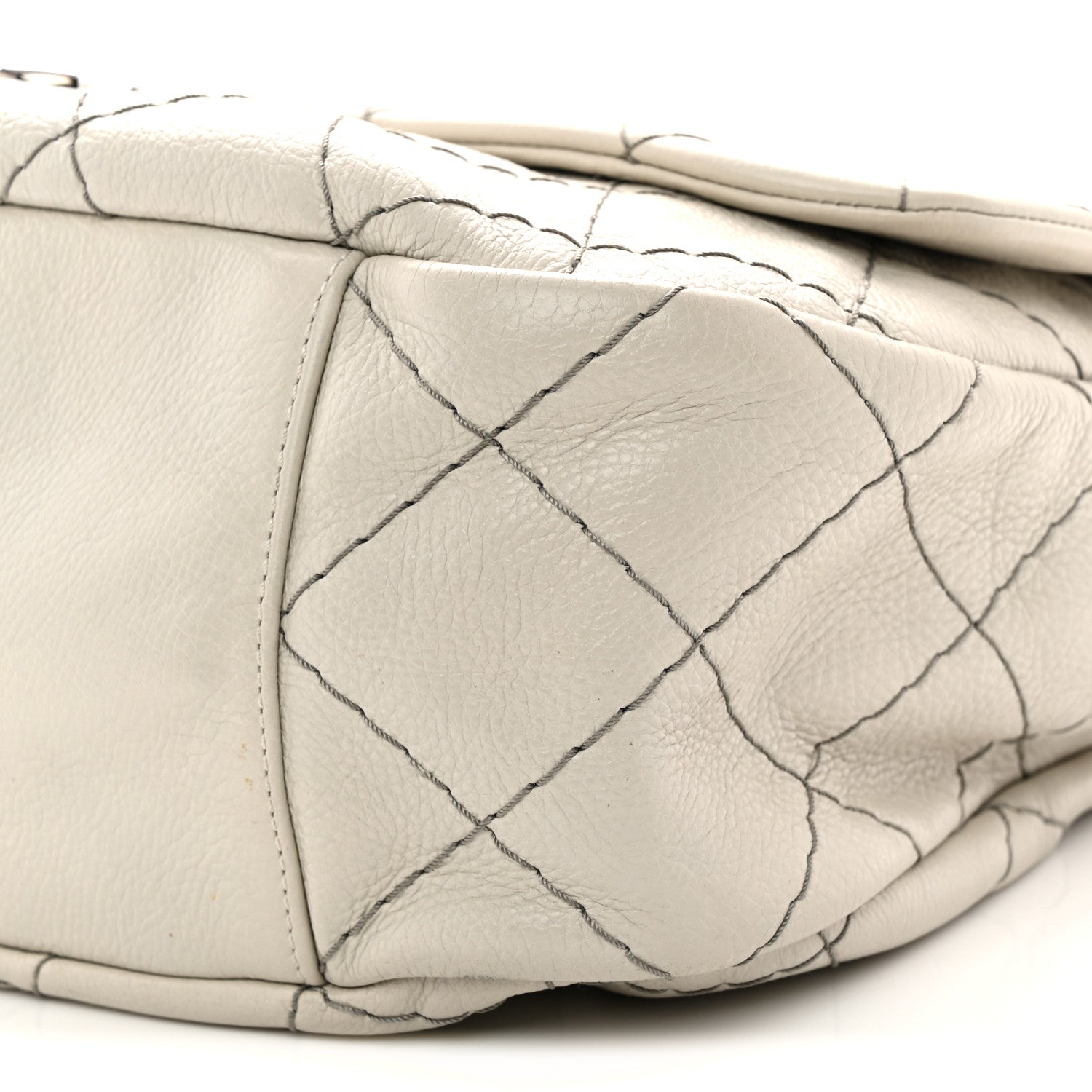Glazed Calfskin XL On The Road Flap Light Grey