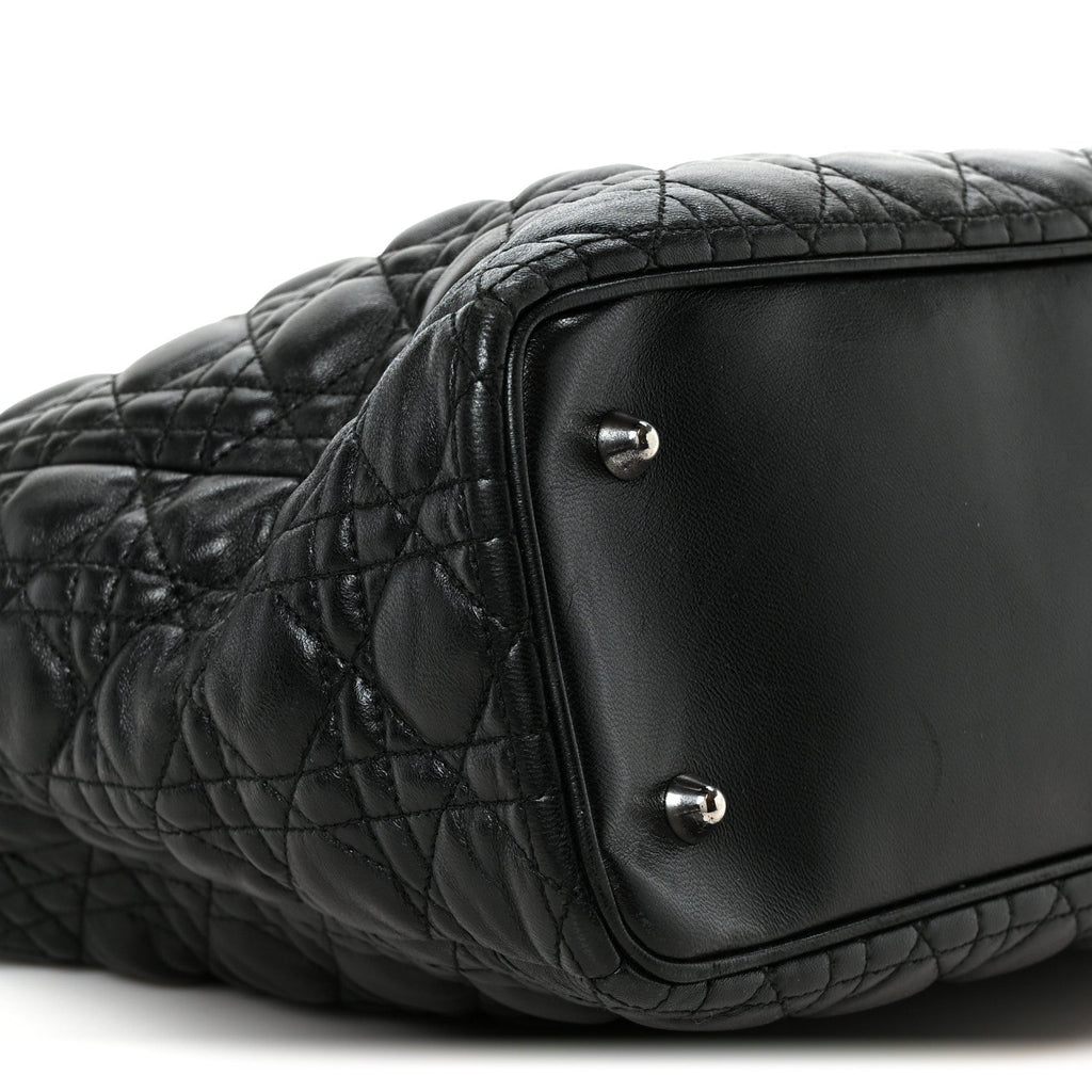 Lambskin Cannage XL Lady Dior Black