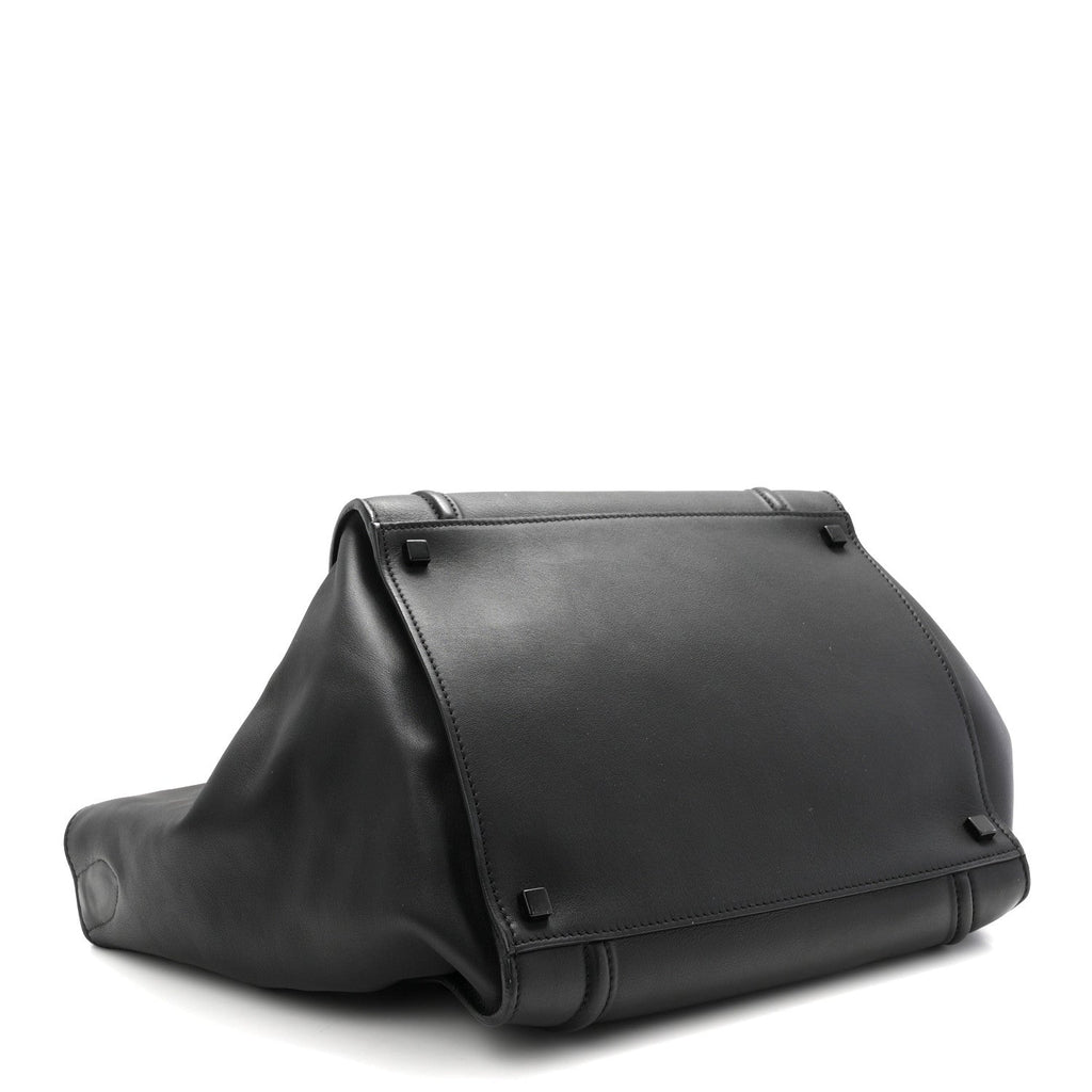 Grained Calfskin Medium Phantom Luggage Black