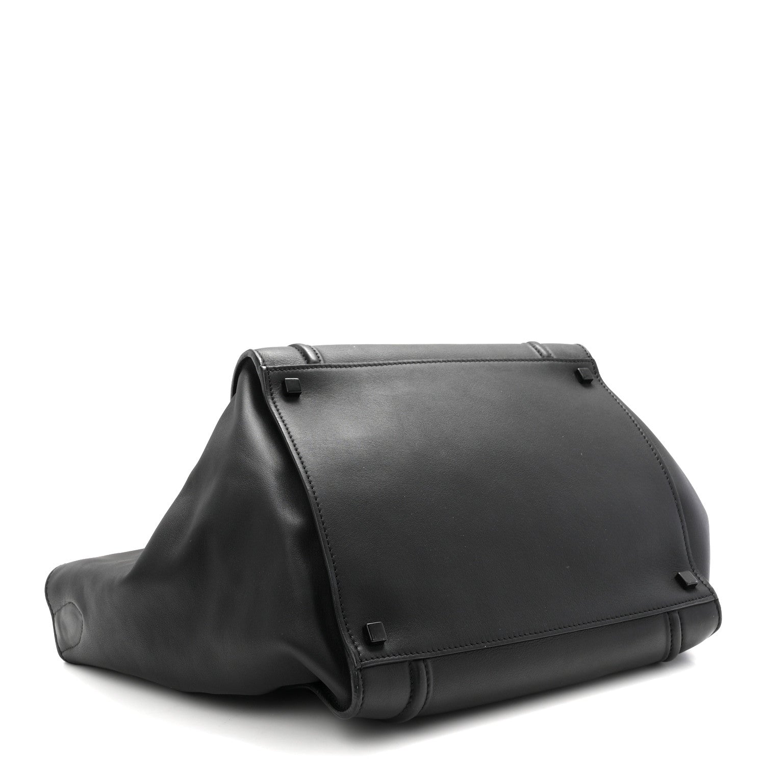 Grained Calfskin Medium Phantom Luggage Black